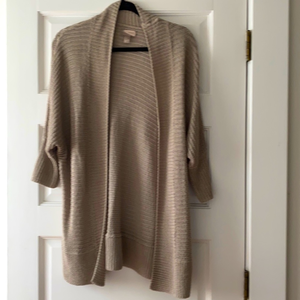 Taupe 3/4 sleeve cardigan